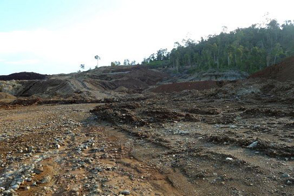 A forest area in Morowali, Central Sulawesi, that has been cleared by a mining company. Photo: Christopher Paino